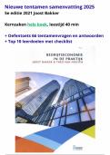 Hyper compacte samenvatting hele boek&comma; leestijd 40 min&period;- Bedrijfseconomie in de praktijk Joost Bakker 5e editie 2021 &sol; 9789055163342 &sol; &plus; oefentoets &plus; leerdoelen met checklist