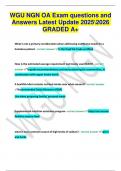 WGU NGN OA Exam &vert; Questions and Answers &vert; Latest Update 2025&sol;2026 &vert; Graded A&plus;