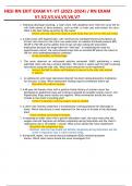 HESI RN Exit Exam Complete Pack &lpar;V1&ndash;V7&comma; 2023&ndash;2024&rpar; &vert;all versions verified questions and correct answers&vert;
