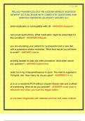 RELIAS PHARMACOLOGY RN A EXAM NEWEST 2025&sol;2026 NEWEST ACTUAL EXAM WITH COMPLETE QUESTIONS AND VERIFIED ANSWERS &vert;ALREADY GRADED A&plus;&vert; 