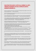 NHA PRACTICE EXAM 1 WITH ALL CORRECT & 100&percnt; VERIFIED ANSWERS&vert;ACTUAL COMPLETE EXAM&vert; ALREADY GRADED A&plus; 