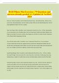 BASI Pilates Mat Exercises &vert; 79 Questions and  answers already graded A&plus;&vert; Updated & Verified &vert;  2024