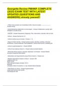 Georgette Review PMHNP&period; COMPLETE &lpar;2025&rpar; EXAM TEST WITH LATEST UPDATED &lpar;QUESTIONS AND ANSWERS&rpar; already passed&excl;&excl;
