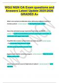 WGU NGN OA Exam &ndash; Latest Questions and Answers &lpar;2025&sol;2026 Update&comma; Graded A&plus;&rpar;