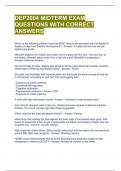 DEP2004 MIDTERM EXAM QUESTIONS WITH CORRECT ANSWERS 