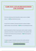 EADP TEST 2 EXAM 2025 QUESTIONS AND ANSWERS