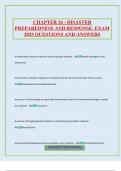 CHAPTER 36 - DISASTER PREPAREDNESS AND RESPONSE&period; EXAM 2025 QUESTIONS AND ANSWERS