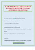 NU 302&colon; EMERGENCY PREPAREDNESS & DISASTER RESPONSE EXAM 2025 QUESTIONS AND ANSWERS