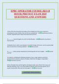 EPRC OPERATOR COURSE JKO &lpar;8 HOUR&rpar; PRETEST EXAM 2025 QUESTIONS AND ANSWERS