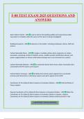 F-80 TEST EXAM 2025 QUESTIONS AND ANSWERS