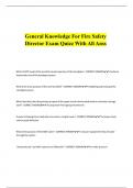 General Knowledge For Fire Safety Director Exam Quizz With All Ans