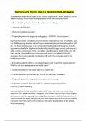 Spinal Cord Injury NCLEX Questions & Answers 