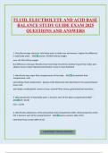 FLUID&comma; ELECTROLYTE AND ACID BASE BALANCE STUDY GUIDE EXAM 2025 QUESTIONS AND ANSWERS