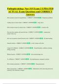 Pathophysiology Nur-315 Exam 2 UPDATED    ACTUAL Exam Questions and CORRECT  Answers 