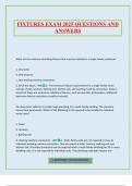 FIXTURES EXAM 2025 QUESTIONS AND ANSWERS