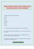 FIRE INSTRUCTOR 2 TEST BANK EXAM 2025 QUESTIONS AND ANSWERS