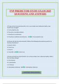 FNP PREDICTOR STUDY EXAM 2025 QUESTIONS AND ANSWERS