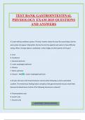 TEST BANK GASTROINTESTINAL PHYSIOLOGY EXAM 2025 QUESTIONS AND ANSWERS