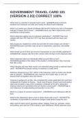 GOVERNMENT TRAVEL CARD 101 &lpar;VERSION 2&period;03&rpar; CORRECT 100&percnt;