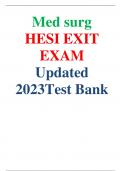 Med surg  HESI EXIT  EXAM Updated  2023Test Bank
