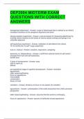 DEP2004 MIDTERM EXAM QUESTIONS WITH CORRECT ANSWERS 