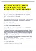 DEP2004 CHAPTER 19 EXAM REVIEW QUESTIONS WITH CORRECT DETAILED ANSWERS 