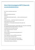 Motor Vehicle Investigation &lpar;MPTC&rpar; Exam with accurate detailed solutions