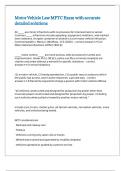 Motor Vehicle Law MPTC Exam with accurate detailed solutions 