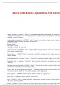 EEOB 3310 Exam 1 Questions And Correct Answers