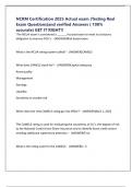 NCRM Certification 2025 Actual exam &lpar;Testing Real Exam Questions&rpar;and verified Answers &lpar; 100&percnt; accurate&rpar; GET IT RIGHT&excl;&excl;