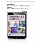 Test Bank For Pharmacology for Nurses&colon; A Pathophysiologic Approach&comma; 7th edition &lpar; Michael P&period; Adams&comma; 2024&rpar; All Chapters 1-50&vert; All Chapters