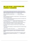 MIS 200 EXAM 1 QUESTIONS AND CORRECT ANSWERS 