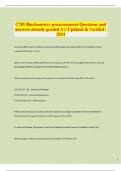 C785 Biochemistry preassessment Questions and  answers already graded A&plus;&vert; Updated & Verified &vert;  2024