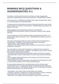 BNMN502 MCQ QUESTIONS & ANSWERS&lpar;RATED A&plus;&rpar;