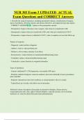 NUR 303 Exam 3 UPDATED  ACTUAL  Exam Questions and CORRECT Answers 