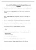 EVO WRITTEN TEST EXAM UPDATED QUESTIONS AND ANSWER