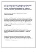 ACTUAL EXAM FOR D027 Pathopharmacology 2025 Actual exam &lpar;Testing Real Exam Questions&rpar;and verified Answers &lpar; 100&percnt; accurate&rpar; GET IT RIGHT&excl;&excl;