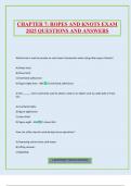 CHAPTER 7&colon; ROPES AND KNOTS EXAM 2025 QUESTIONS AND ANSWERS