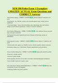 NUR 250 Patho Exam 1 Exemplars  UPDATED  ACTUAL Exam Questions and  CORRECT Answers 