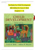 Test Bank For Child Development &lbrace; 10th Edition &rcub;By Laura E&period; Berk &vert; All Chapters 1 to 15 &vert; complete newest version updated 2025