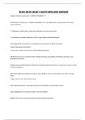 NURS 3320 EXAM 3 QUESTIONS AND ANSWER