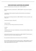NURS 3320 EXAM 2 QUESTIONS AND ANSWER