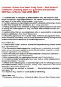 Louisiana License Law Exam Study Guide &ndash; Real Estate & Contractor Licensing exam test questions and answers NEW tips verified A&plus; tips MUST SEE&excl;&excl;&excl;&period;pdf