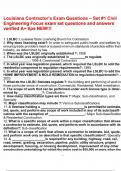 Louisiana Contractor&rsquo;s Exam Questions &ndash; Set -1 Civil Engineering Focus exam set questions and answers verified A&plus; tips NEW&excl;&excl;&excl;&period;pdf