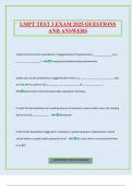 LMPT TEST 3 EXAM 2025 QUESTIONS AND ANSWERS