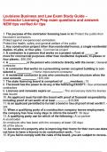 Louisiana Business and Law Exam Study Guide &ndash; Contractor Licensing Prep exam questions and answers NEW tips verified A&plus; tips&period;pdf