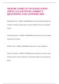 MOTOR VEHICLE INVESTIGATION &lpar;MPTC&rpar; EXAM WITH CORRECT QUESTIONS AND ANSWERS 2025