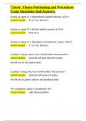 Clover Fluoro Positioning and Procedures Exam Questions And Answers&period;docx