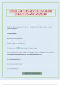 MN551 UNIT 2 PRACTICE EXAM 2025 QUESTIONS AND ANSWERS
