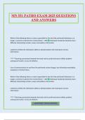 MN 551 PATHO EXAM 2025 QUESTIONS AND ANSWERS